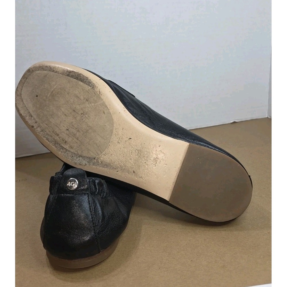 AGL Mara Black Leather Womens Casual Moccasins Shoes Size 39.5/ 9.5 - Picture 8 of 11